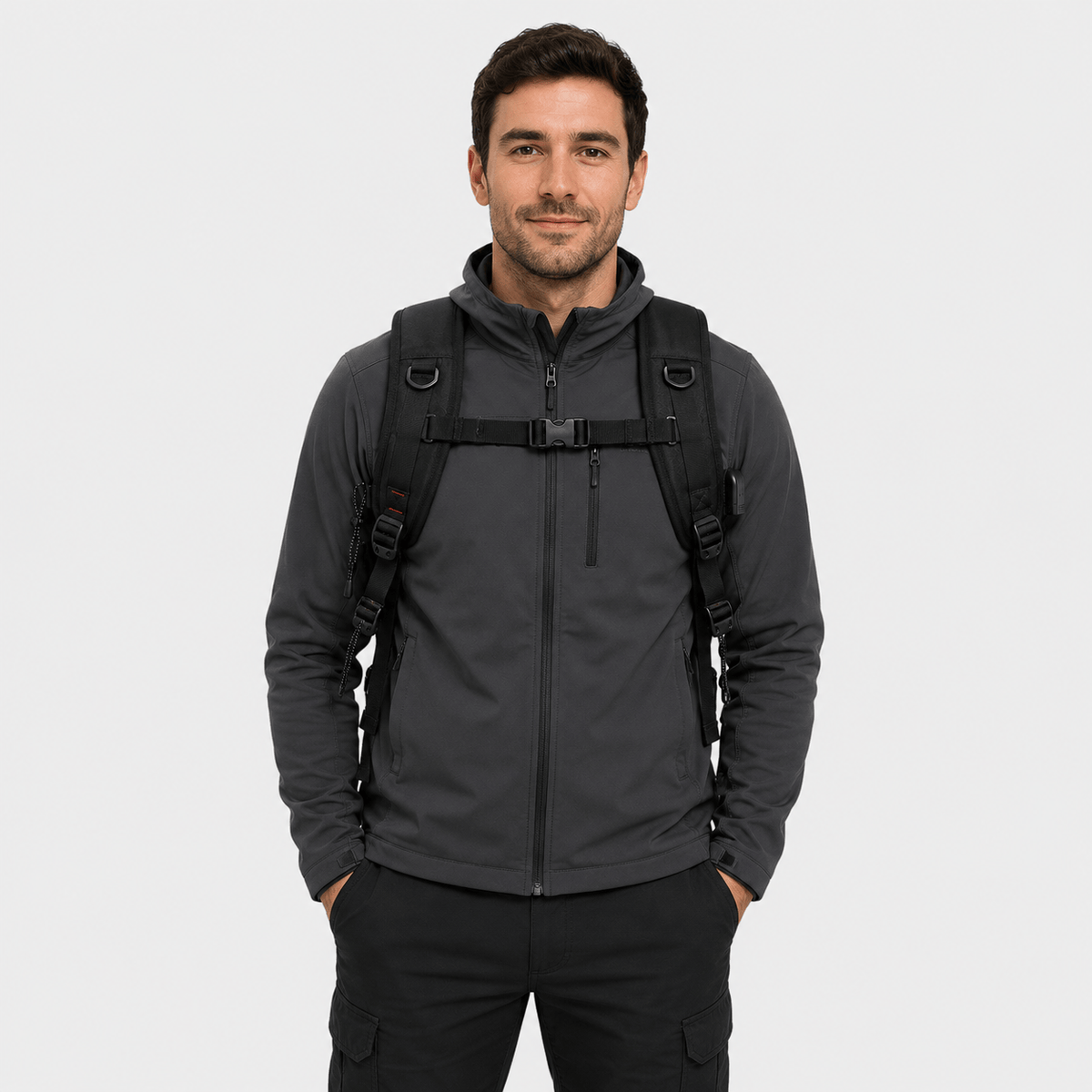 Cairnward-Outdoor 40L hiking backpack with USB charging port travel