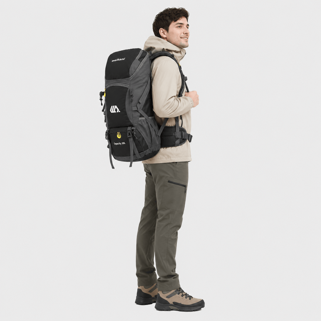 Cairnward-Outdoor 50L hiking backpack with shoe compartment trekking
