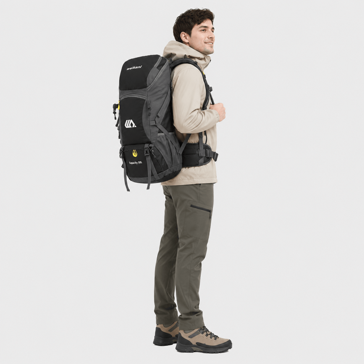 Cairnward-Outdoor 50L hiking backpack with shoe compartment trekking