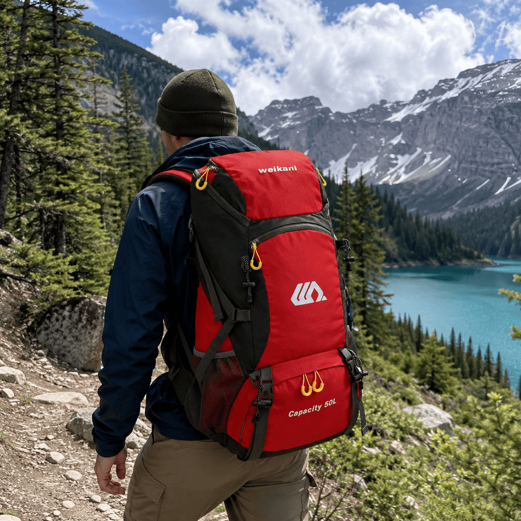 Cairnward-Outdoor 50L hiking backpack with shoe compartment trekking