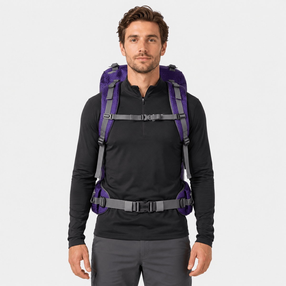 Cairnward-Outdoor 60L hiking backpack with rain cover trekking pack