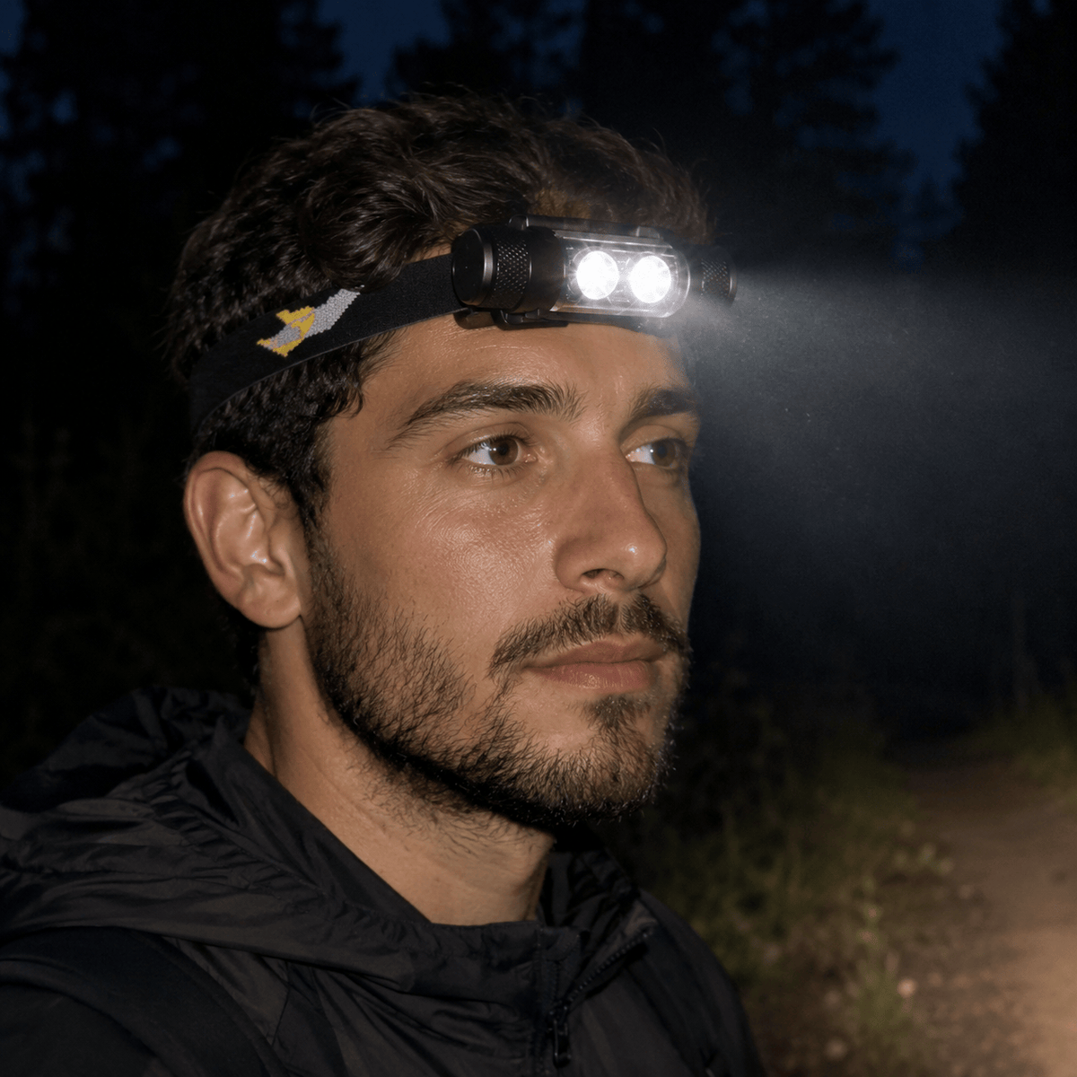 Cairnward-Outdoor dual LED rechargeable headlamp high lumen waterproof headlight