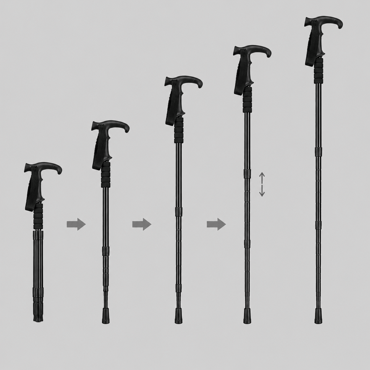 Cairnward-Outdoor foldable telescopic hiking pole with T handle adjustable
