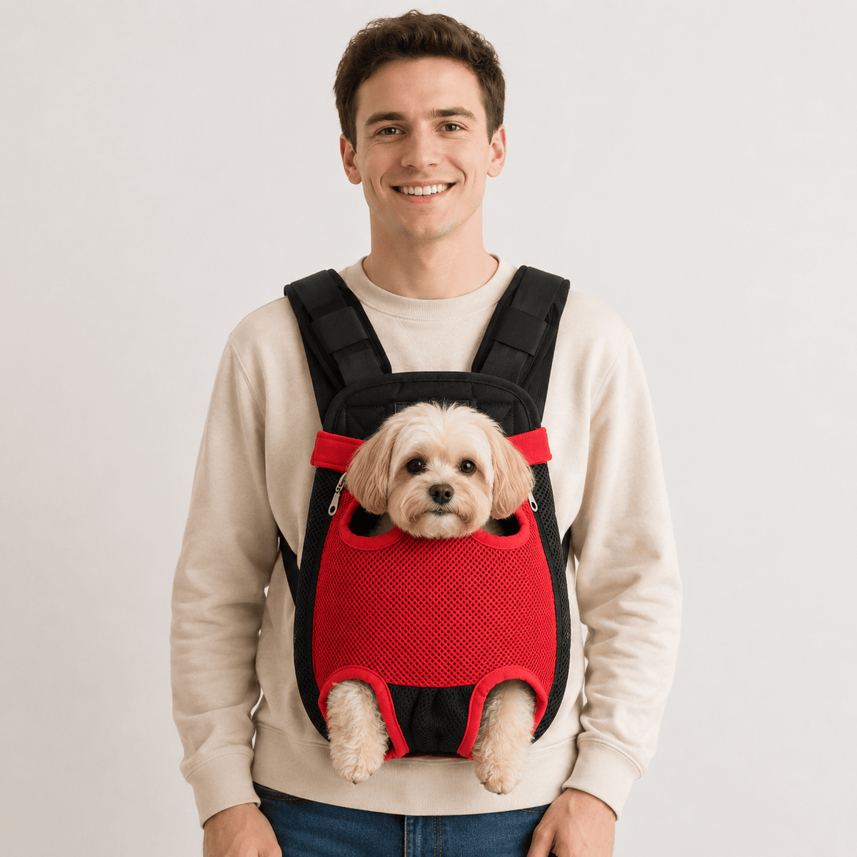 Cairnward-Outdoor front facing dog carrier backpack legs out breathable