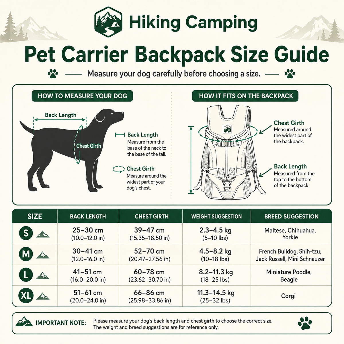 Cairnward-Outdoor hands free dog carrier backpack front chest adjustable
