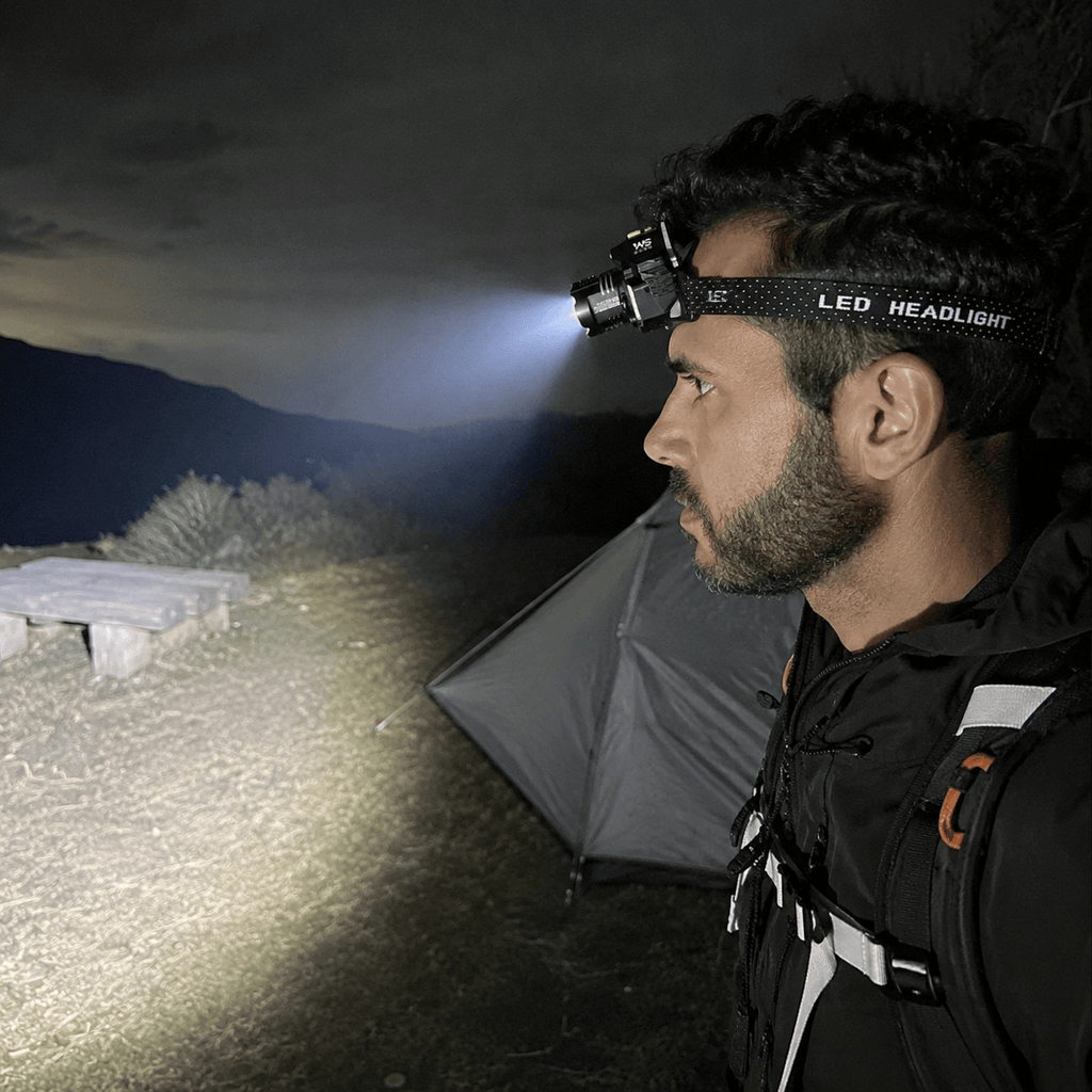 Cairnward-Outdoor high power rechargeable headlamp with motion sensor