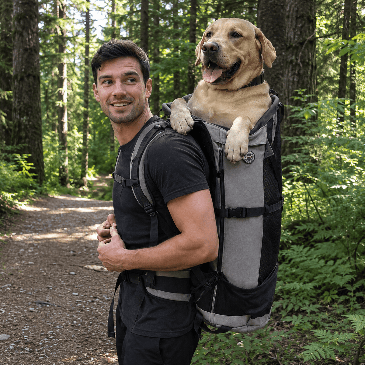 Cairnward-Outdoor large dog hiking carrier backpack breathable outdoor