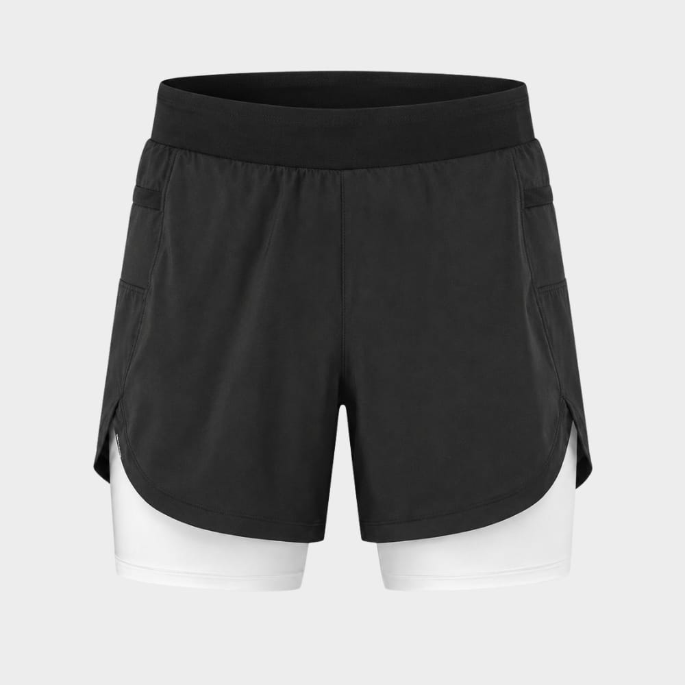 Cairnward-Outdoor mens 2 in 1 running shorts quick dry gym workout shorts