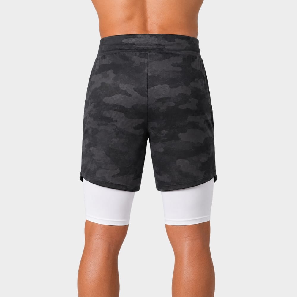 Cairnward-Outdoor mens 2 in 1 running shorts quick dry gym workout shorts