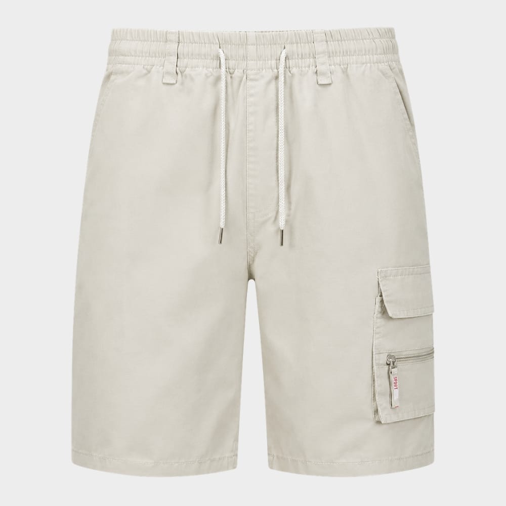 Cairnward-Outdoor mens camouflage cargo shorts elastic waist multi pocket