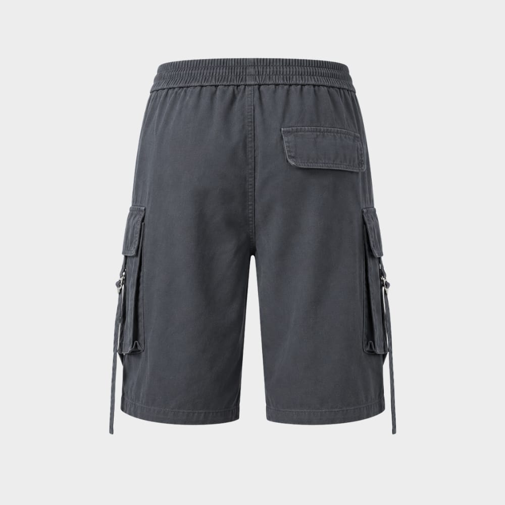 Cairnward-Outdoor mens loose fit cargo shorts elastic waist multi pocket