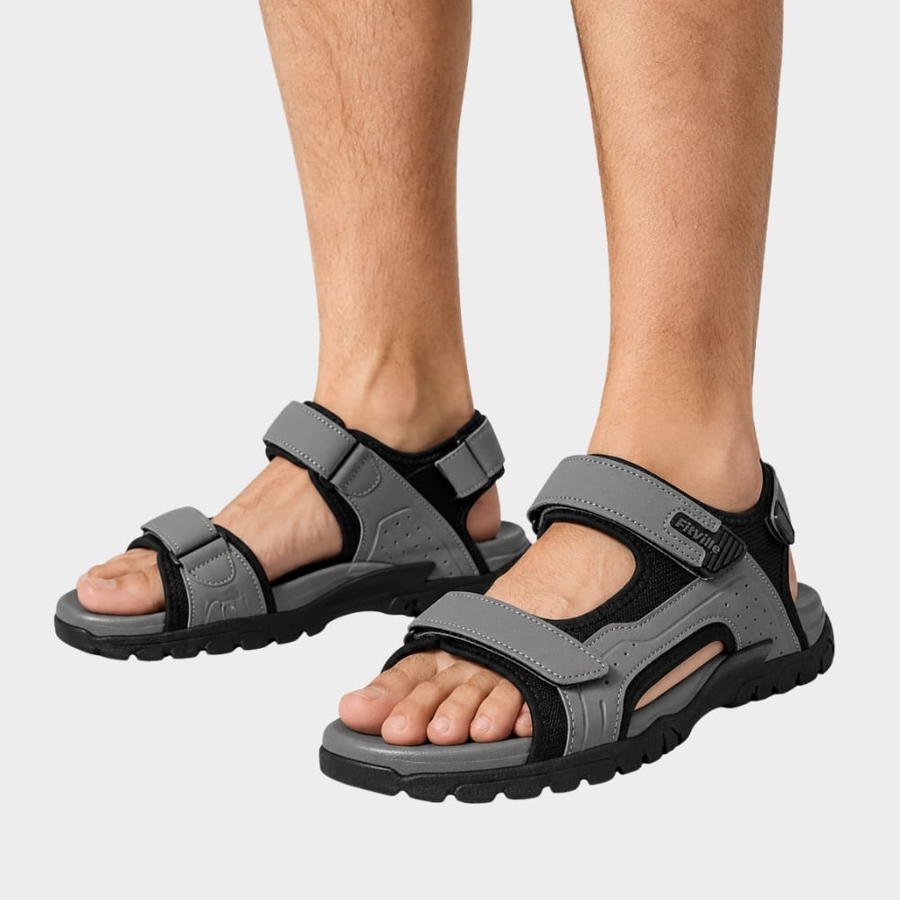 Cairnward-Outdoor mens walking sandals wide toe box adjustable straps