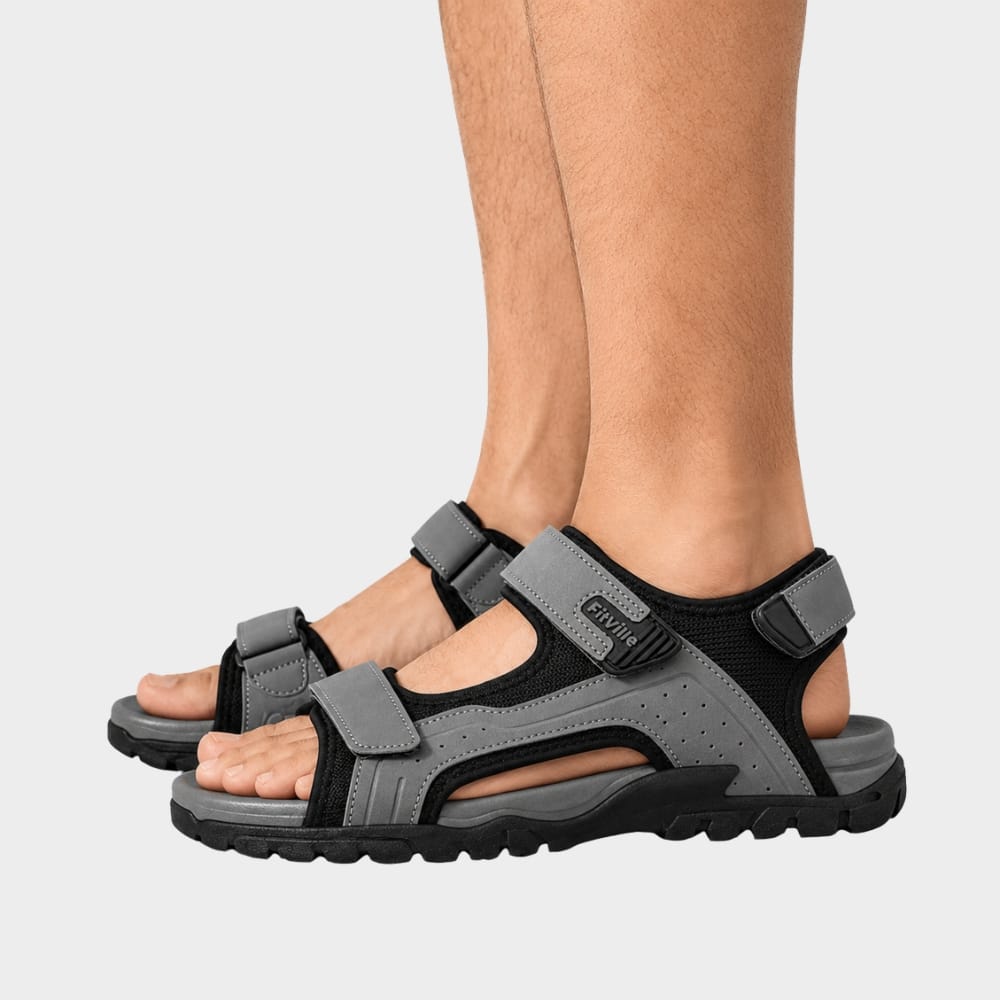 Cairnward-Outdoor mens walking sandals wide toe box adjustable straps