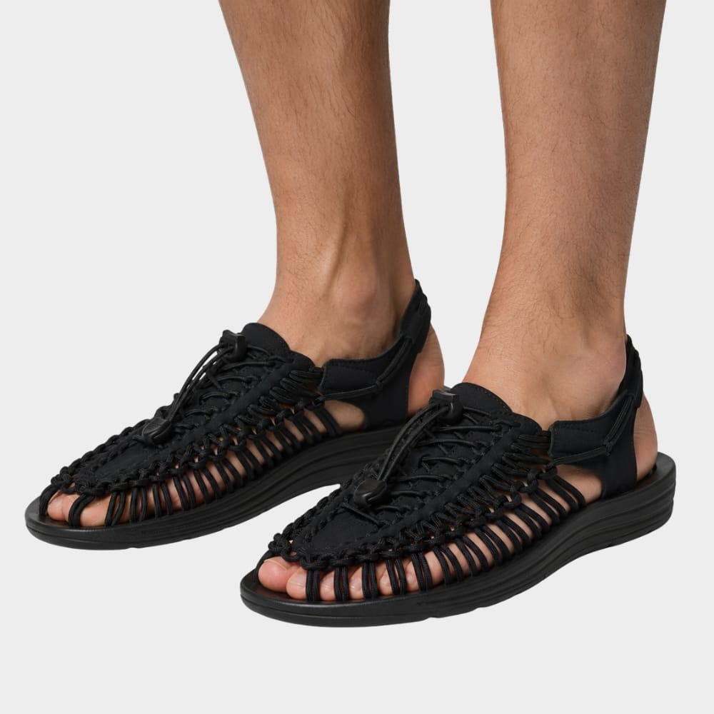 Cairnward-Outdoor mens woven walking sandals closed toe beach style