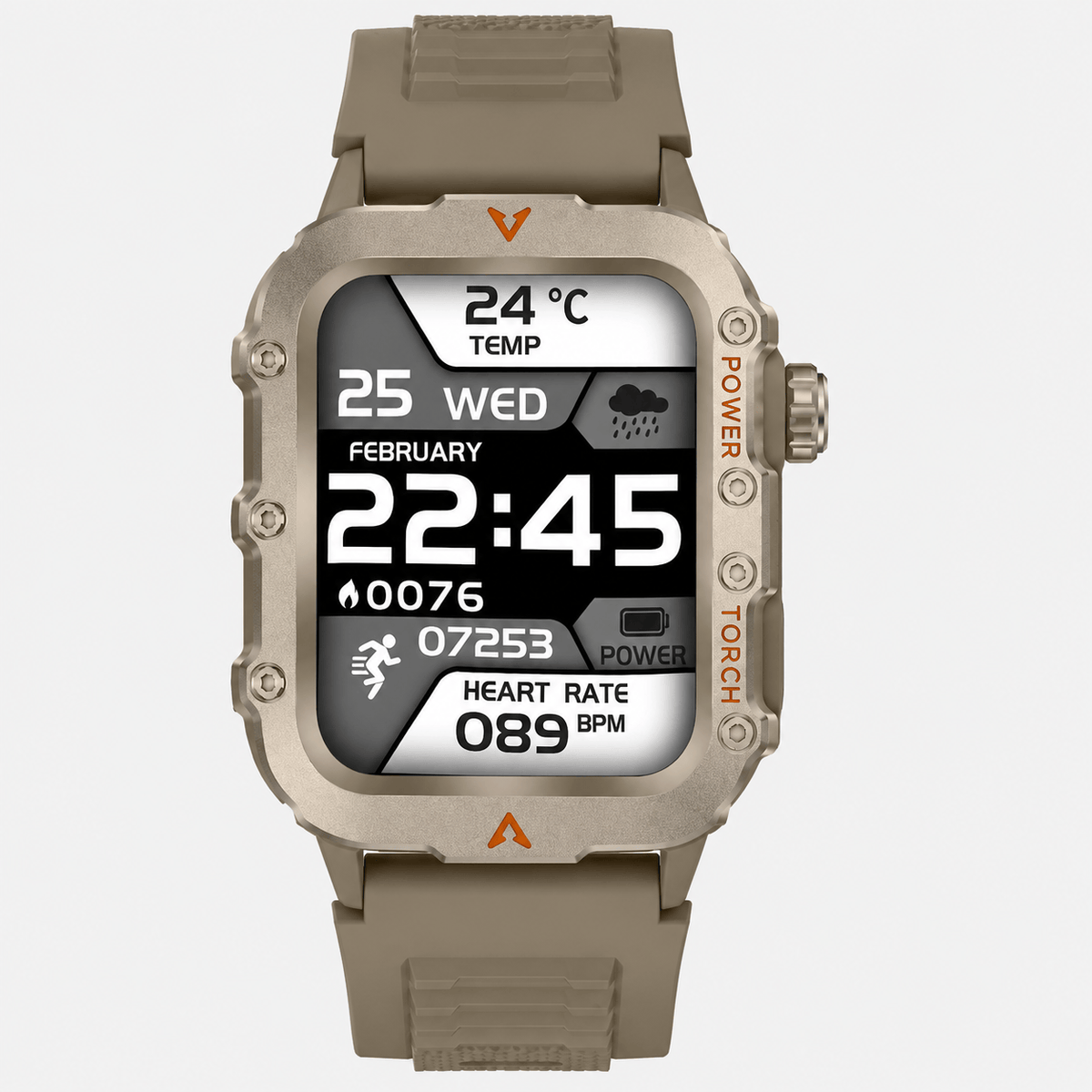 Cairnward-Outdoor outdoor sports smartwatch with LED flashlight fitness tracker