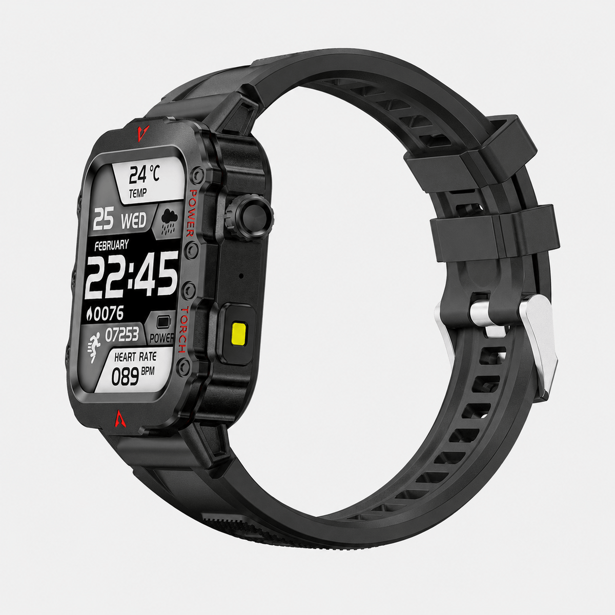 Cairnward-Outdoor outdoor sports smartwatch with LED flashlight fitness tracker