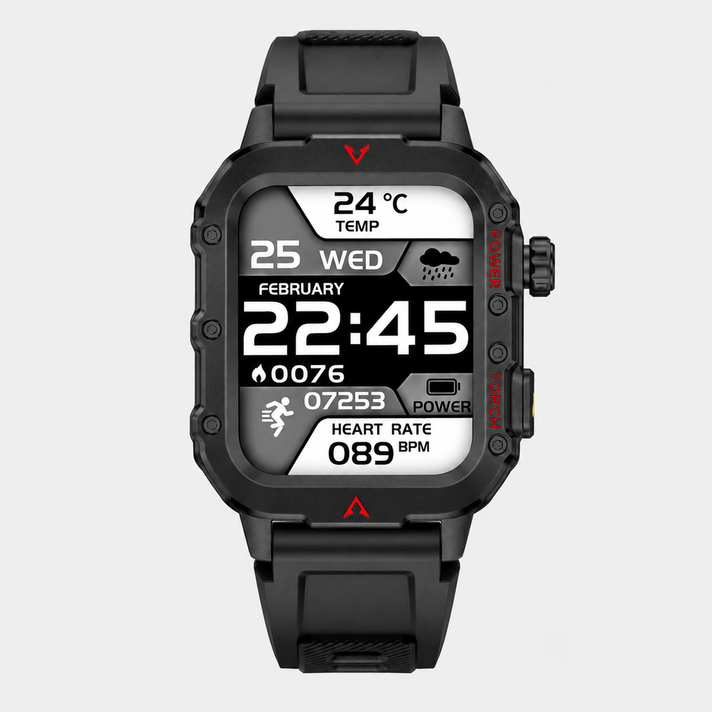 Cairnward-Outdoor outdoor sports smartwatch with LED flashlight fitness tracker