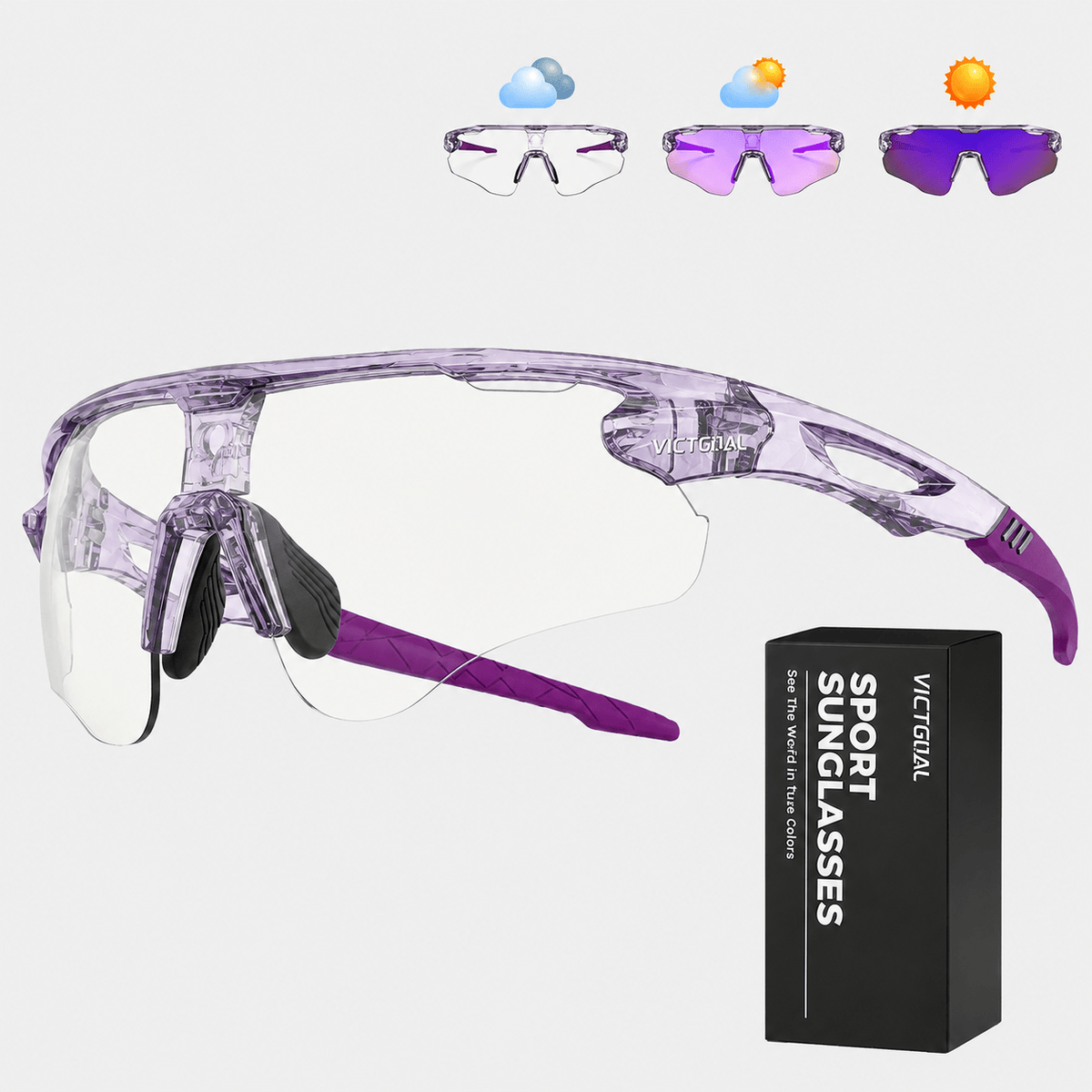 Cairnward-Outdoor photochromic running sports sunglasses UV400 outdoor eyewear