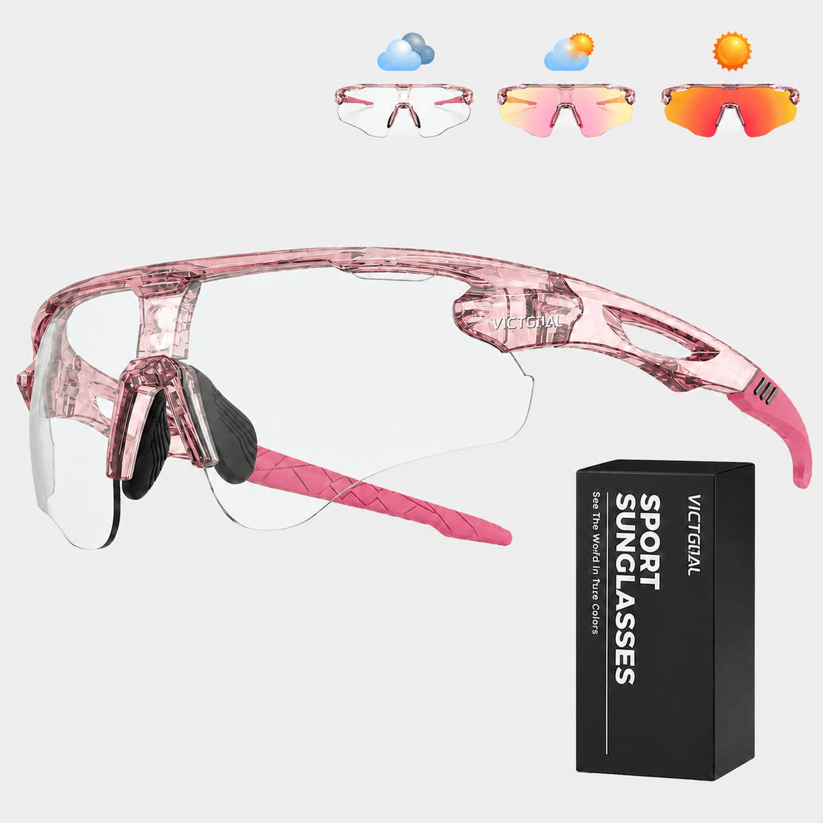 Cairnward-Outdoor photochromic running sports sunglasses UV400 outdoor eyewear