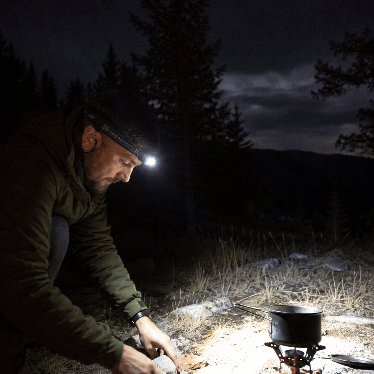 Cairnward-Outdoor rechargeable LED headlamp with motion sensor ultra bright