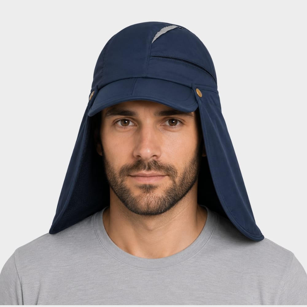 Cairnward-Outdoor sun visor hat with neck flap UV protection