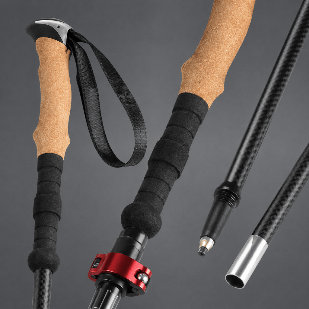 Cairnward-Outdoor ultralight folding hiking poles adjustable trekking sticks