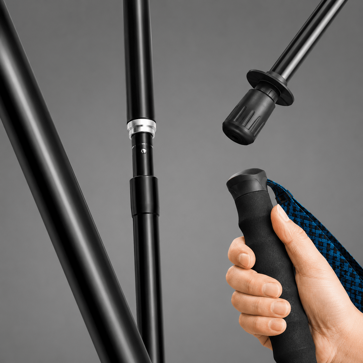 Cairnward-Outdoor ultralight folding hiking poles compact trekking sticks