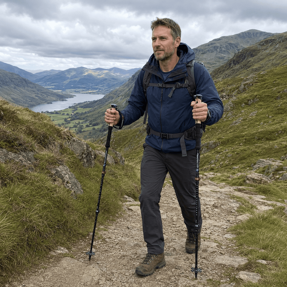 Cairnward-Outdoor ultralight hiking poles folding telescopic walking sticks