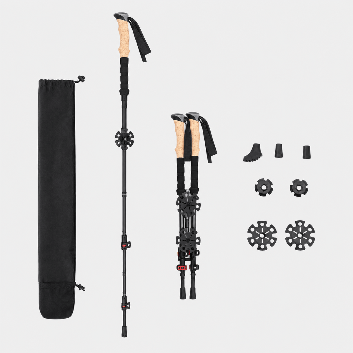Cairnward-Outdoor ultralight hiking poles folding telescopic walking sticks