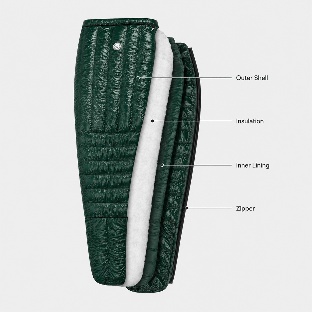 Cairnward-Outdoor ultralight winter down sleeping bag -5 degree camping quilt
