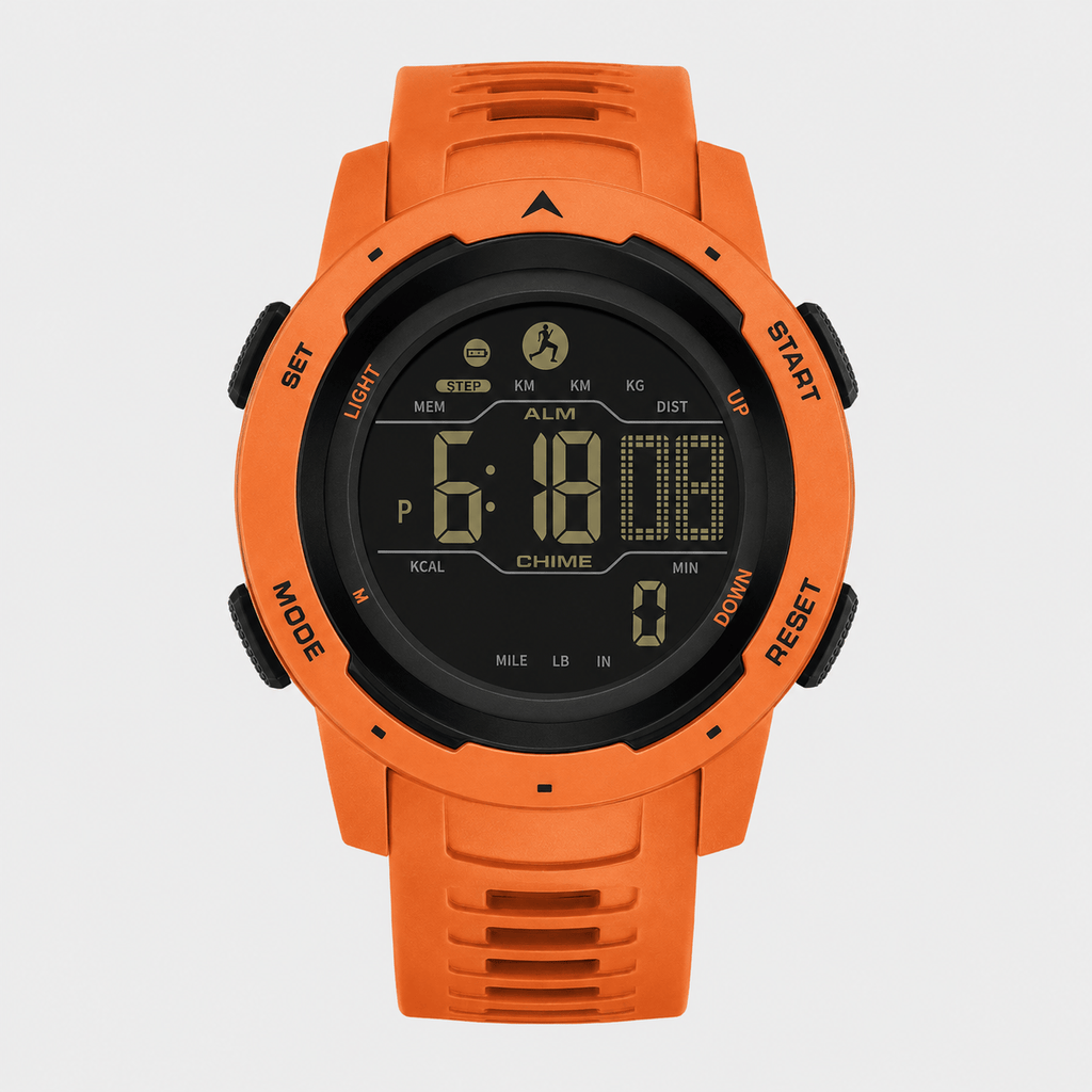 Cairnward-Outdoor waterproof digital sports watch with pedometer and LED display