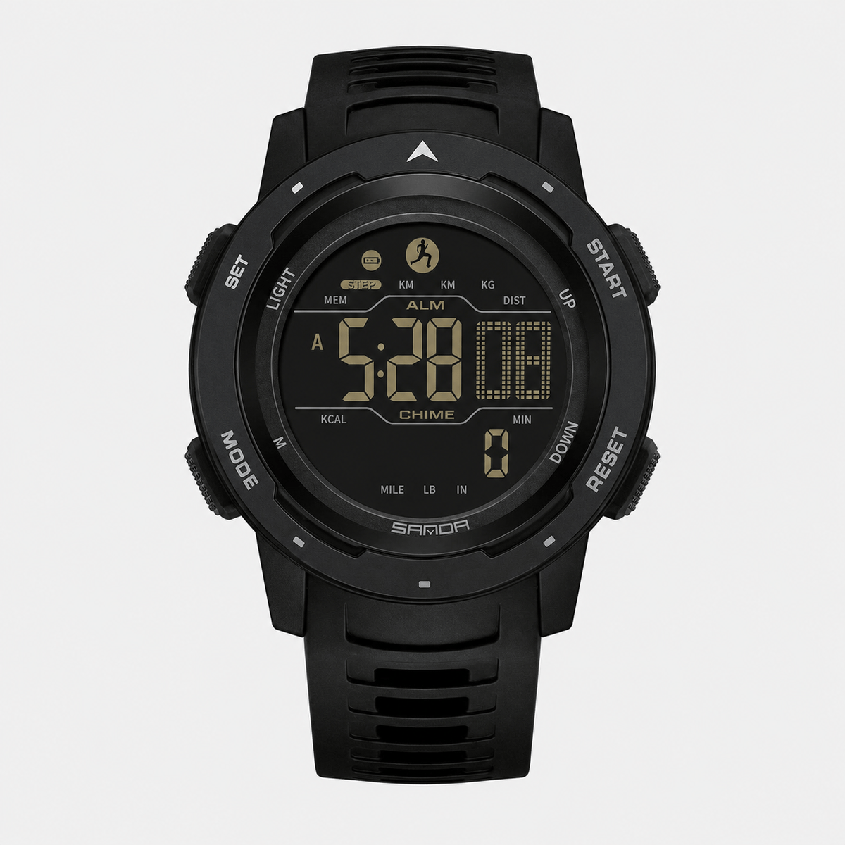 Cairnward-Outdoor waterproof digital sports watch with pedometer and LED display