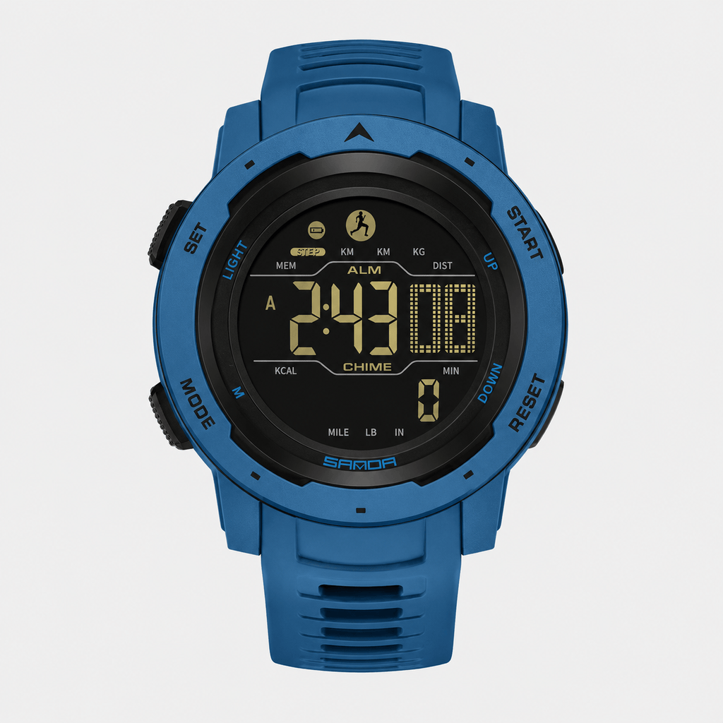 Cairnward-Outdoor waterproof digital sports watch with pedometer and LED display