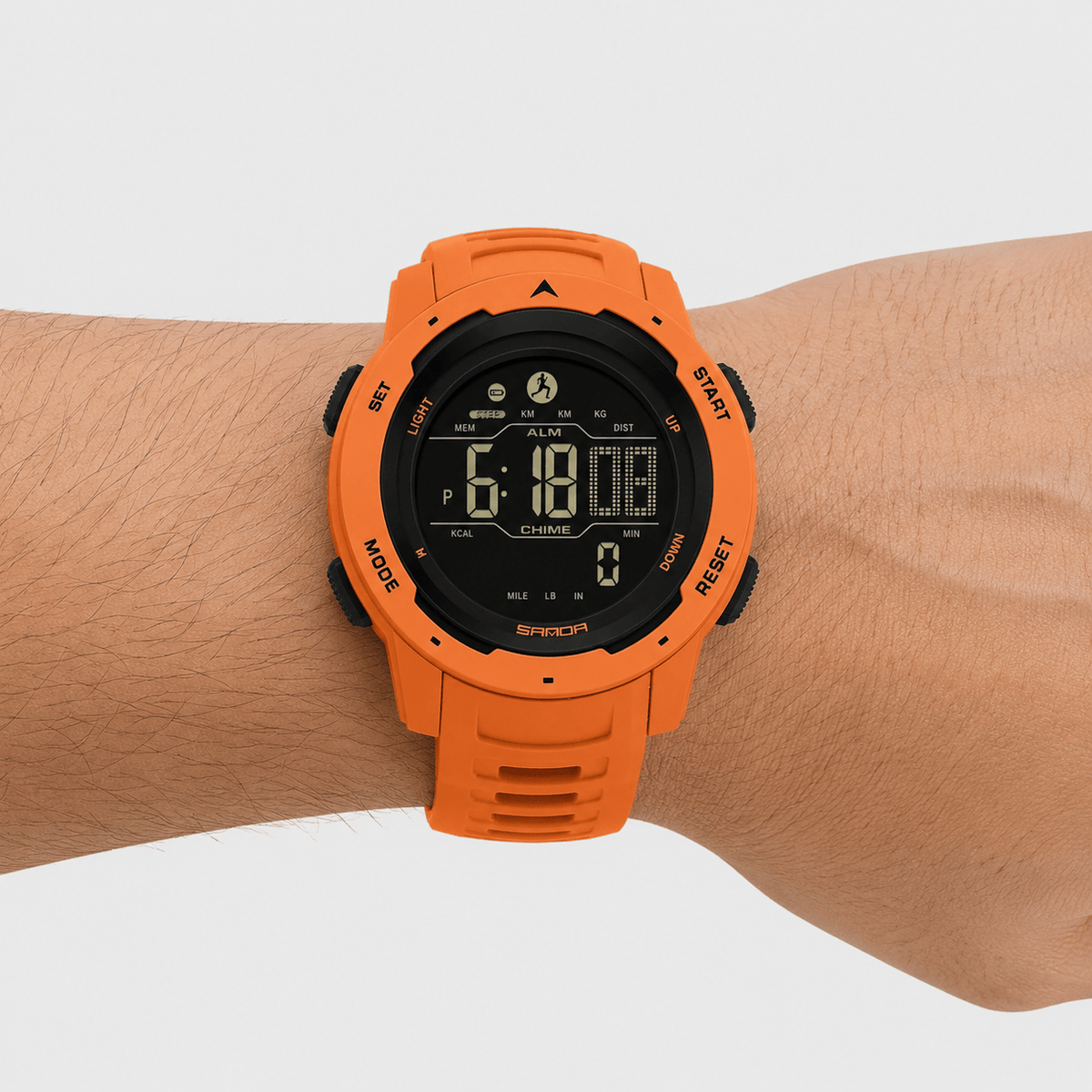 Cairnward-Outdoor waterproof digital sports watch with pedometer and LED display