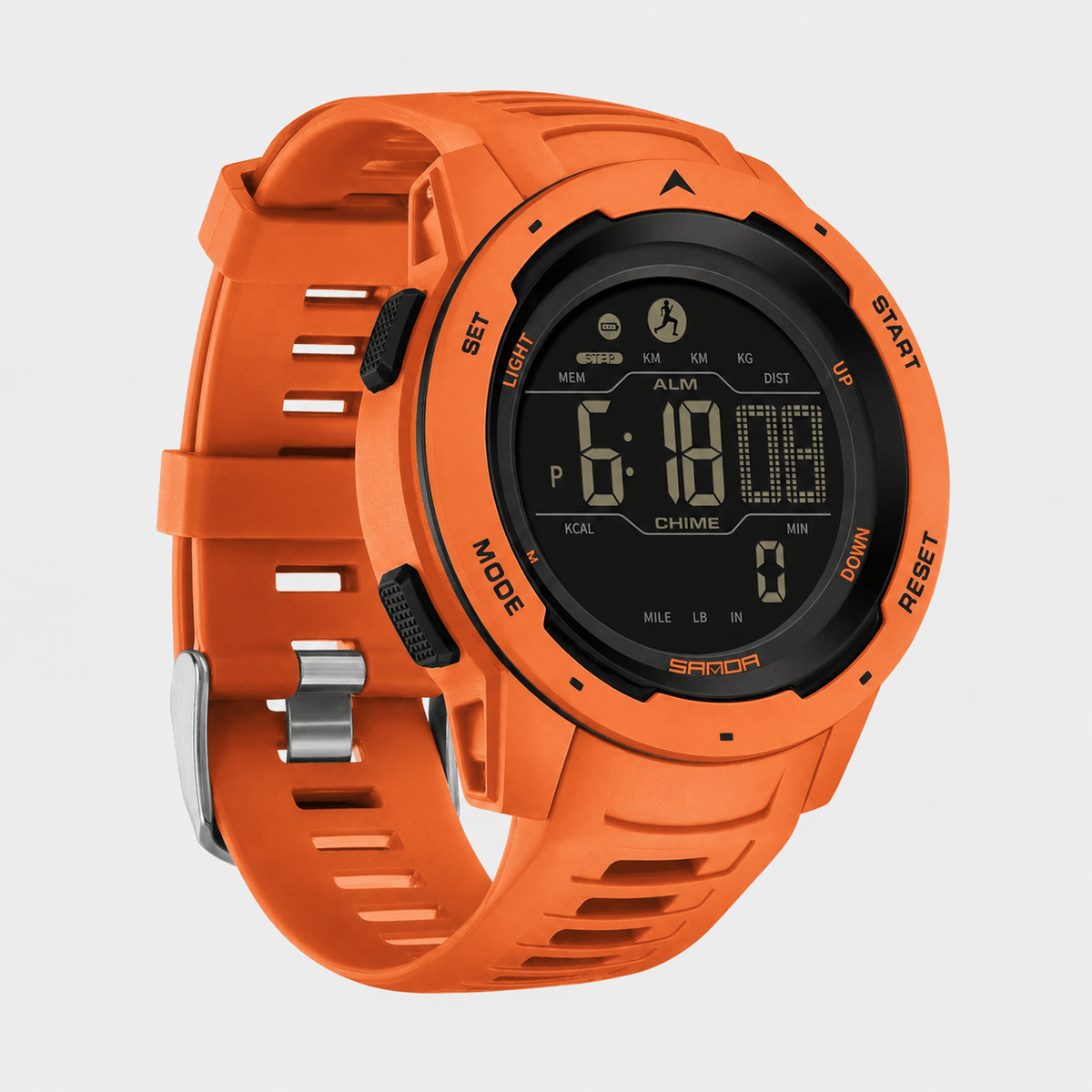 Cairnward-Outdoor waterproof digital sports watch with pedometer and LED display