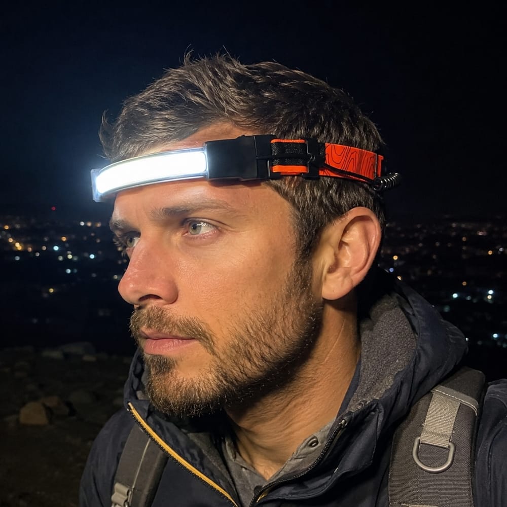 Cairnward-Outdoor wide beam rechargeable headlamp waterproof running headlight