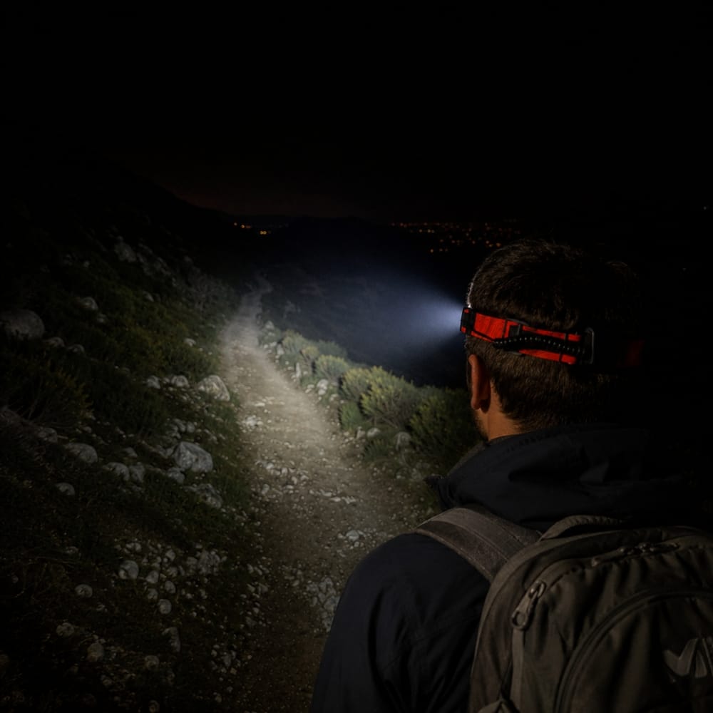Cairnward-Outdoor wide beam rechargeable headlamp waterproof running headlight