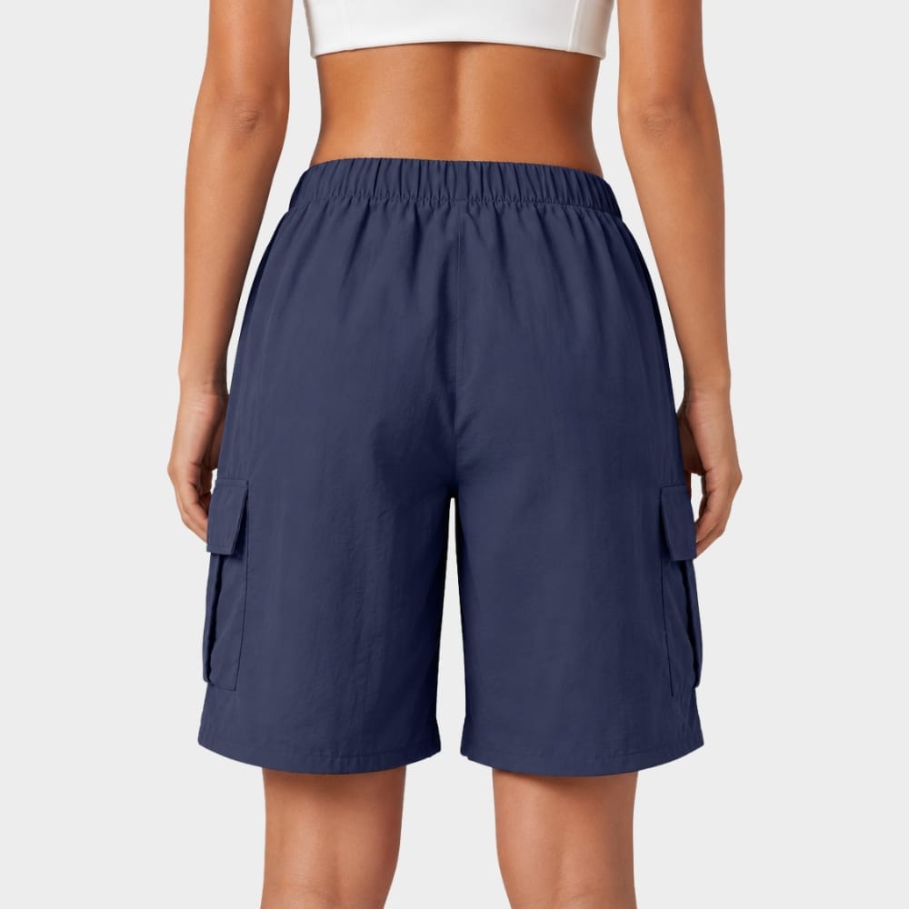 Cairnward-Outdoor womens drawstring cargo shorts knee length outdoor
