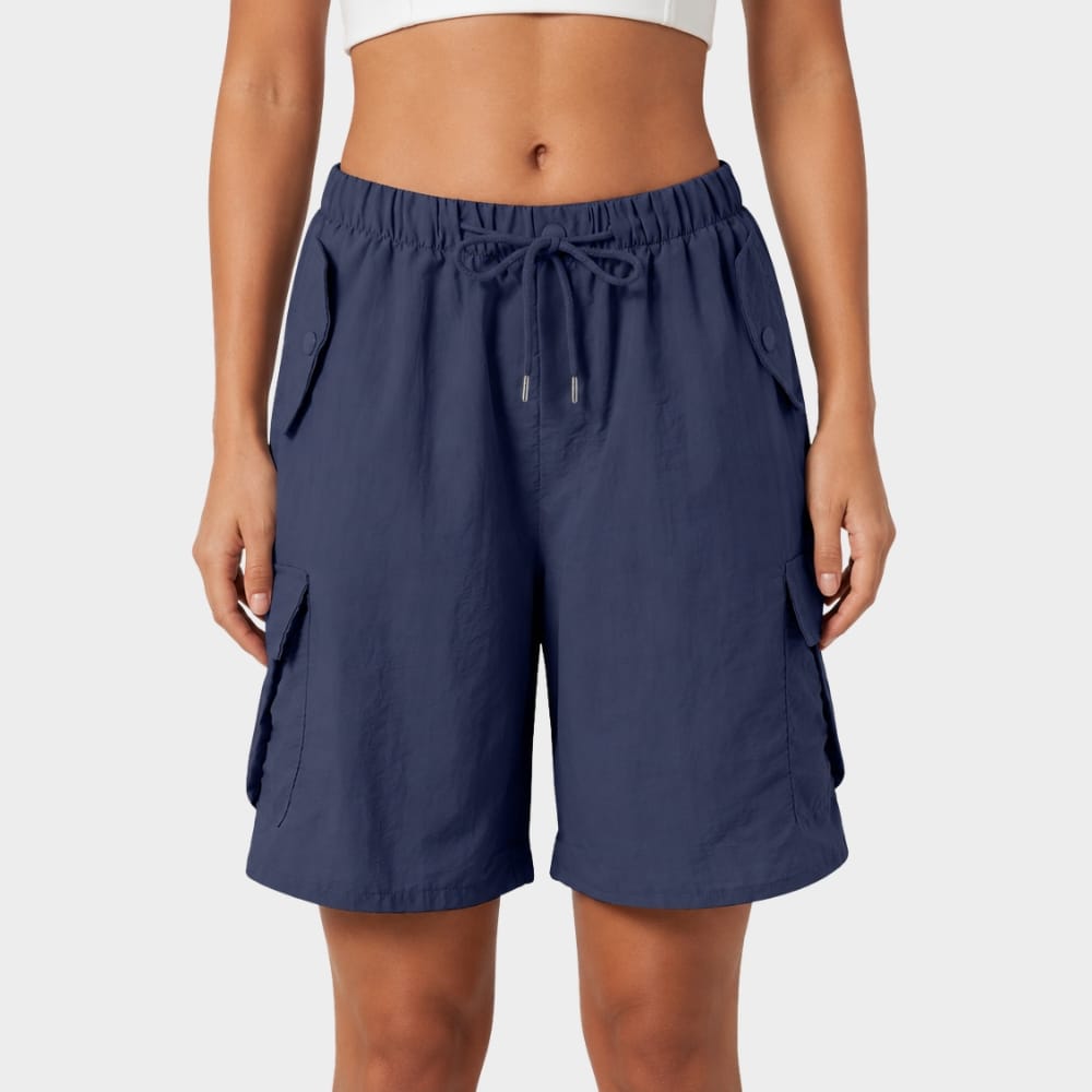 Cairnward-Outdoor womens drawstring cargo shorts knee length outdoor