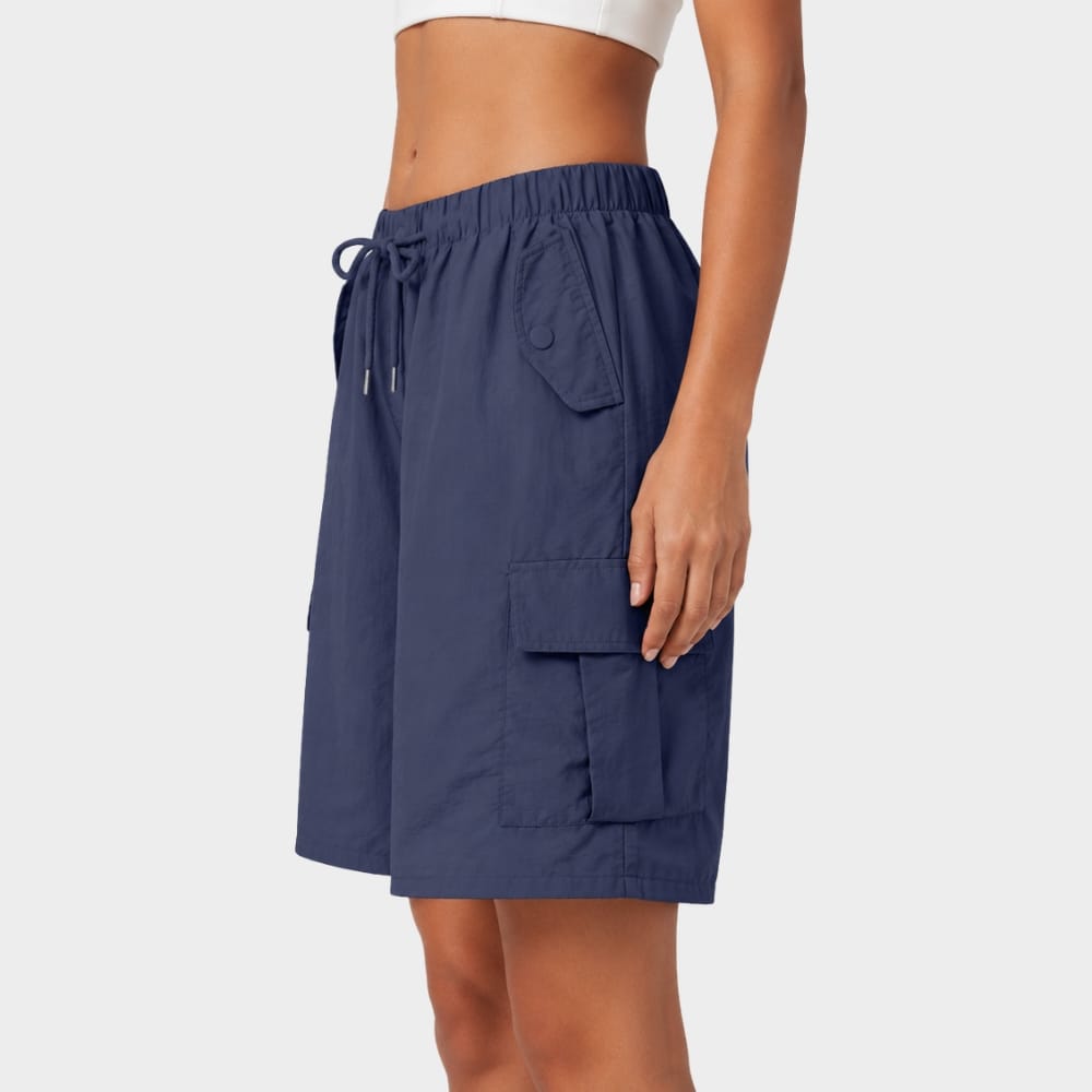 Cairnward-Outdoor womens drawstring cargo shorts knee length outdoor