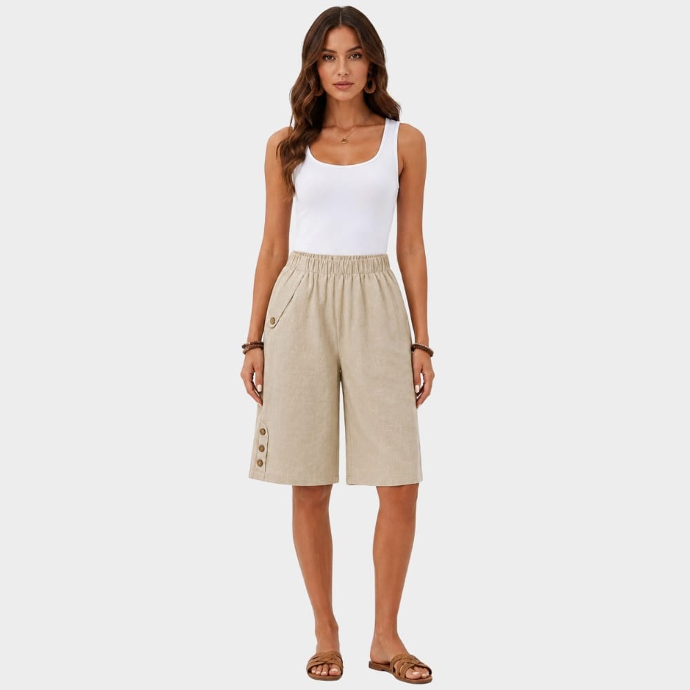 Cairnward-Outdoor womens high waist wide leg summer casual shorts