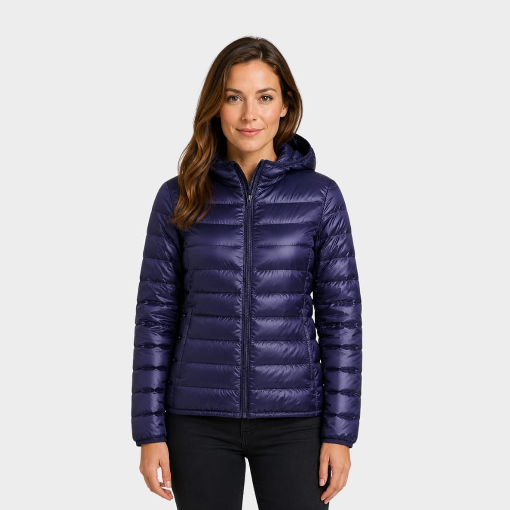 Cairnward-Outdoor womens lightweight hooded down puffer jacket packable