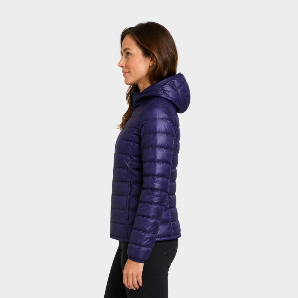 Cairnward-Outdoor womens lightweight hooded down puffer jacket packable