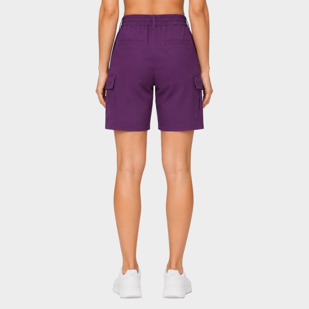 Cairnward-Outdoor womens quick dry hiking cargo shorts zipper pockets