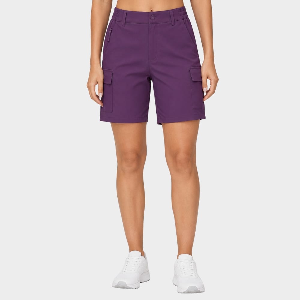 Cairnward-Outdoor womens quick dry hiking cargo shorts zipper pockets