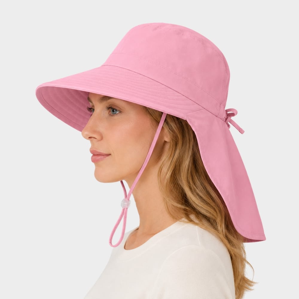 Cairnward-Outdoor womens wide brim sun hat with neck flap ponytail