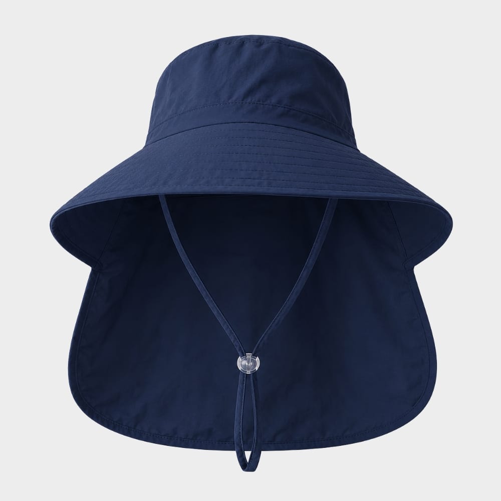 Cairnward-Outdoor womens wide brim sun hat with neck flap ponytail