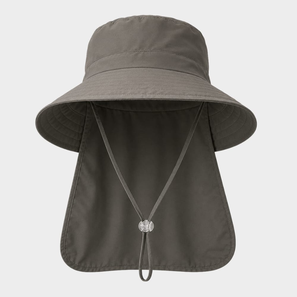 Cairnward-Outdoor womens wide brim sun hat with neck flap ponytail